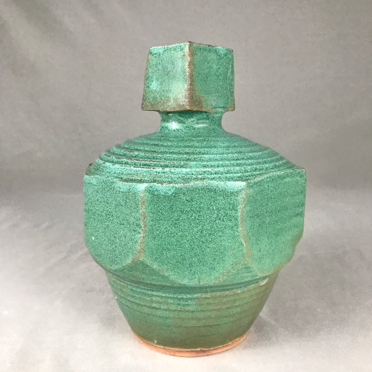 Chunky Malachite Green Vase