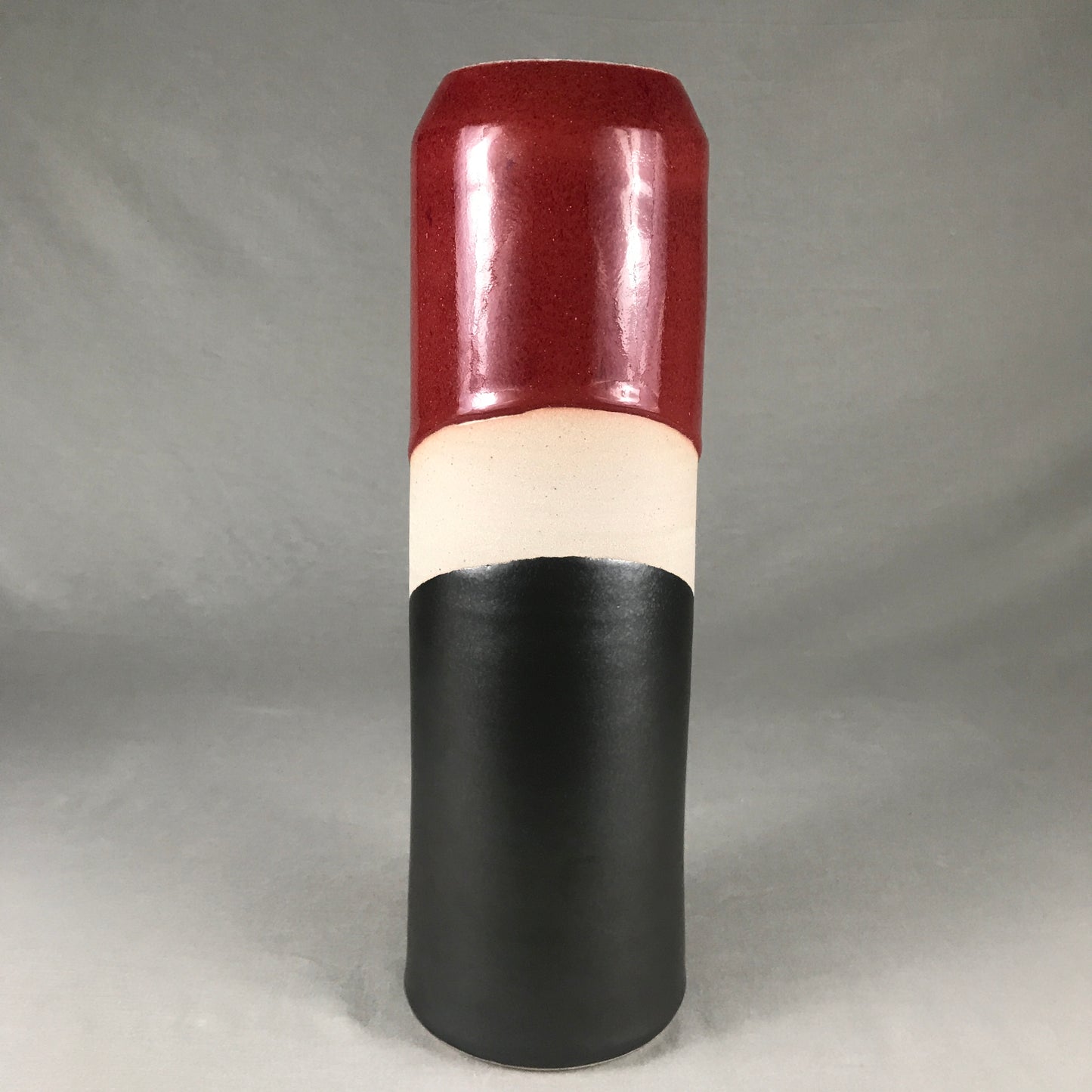 Tall Black & Red Vase II