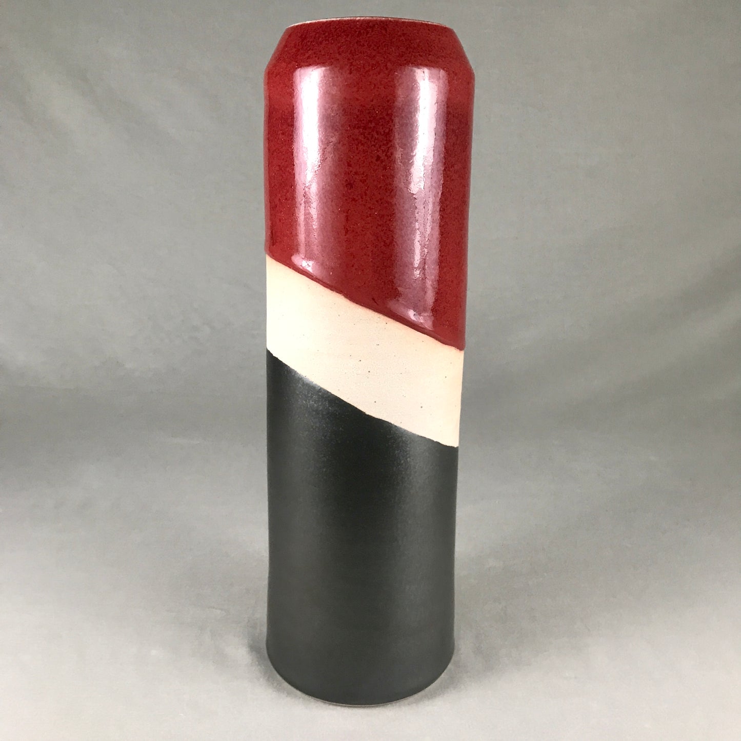 Tall Black & Red Vase II