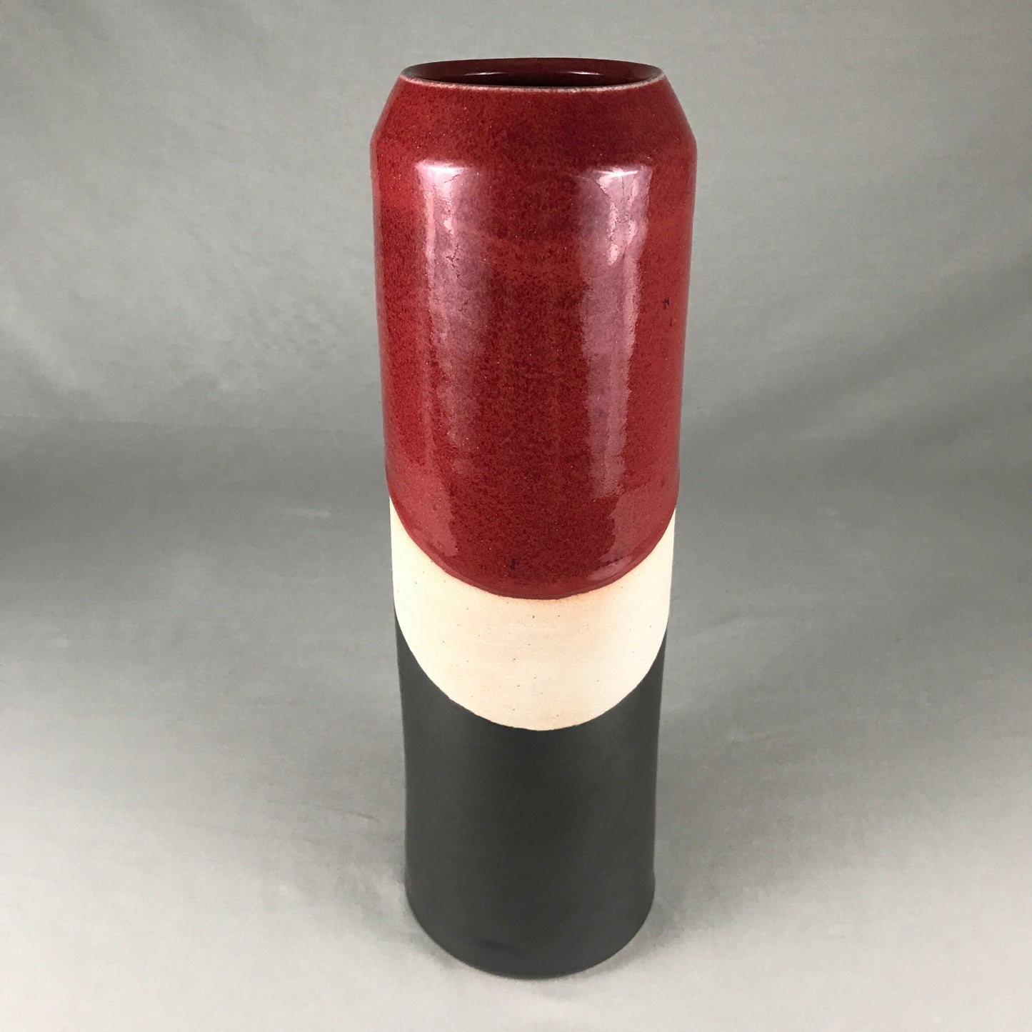 Tall Black & Red Vase II