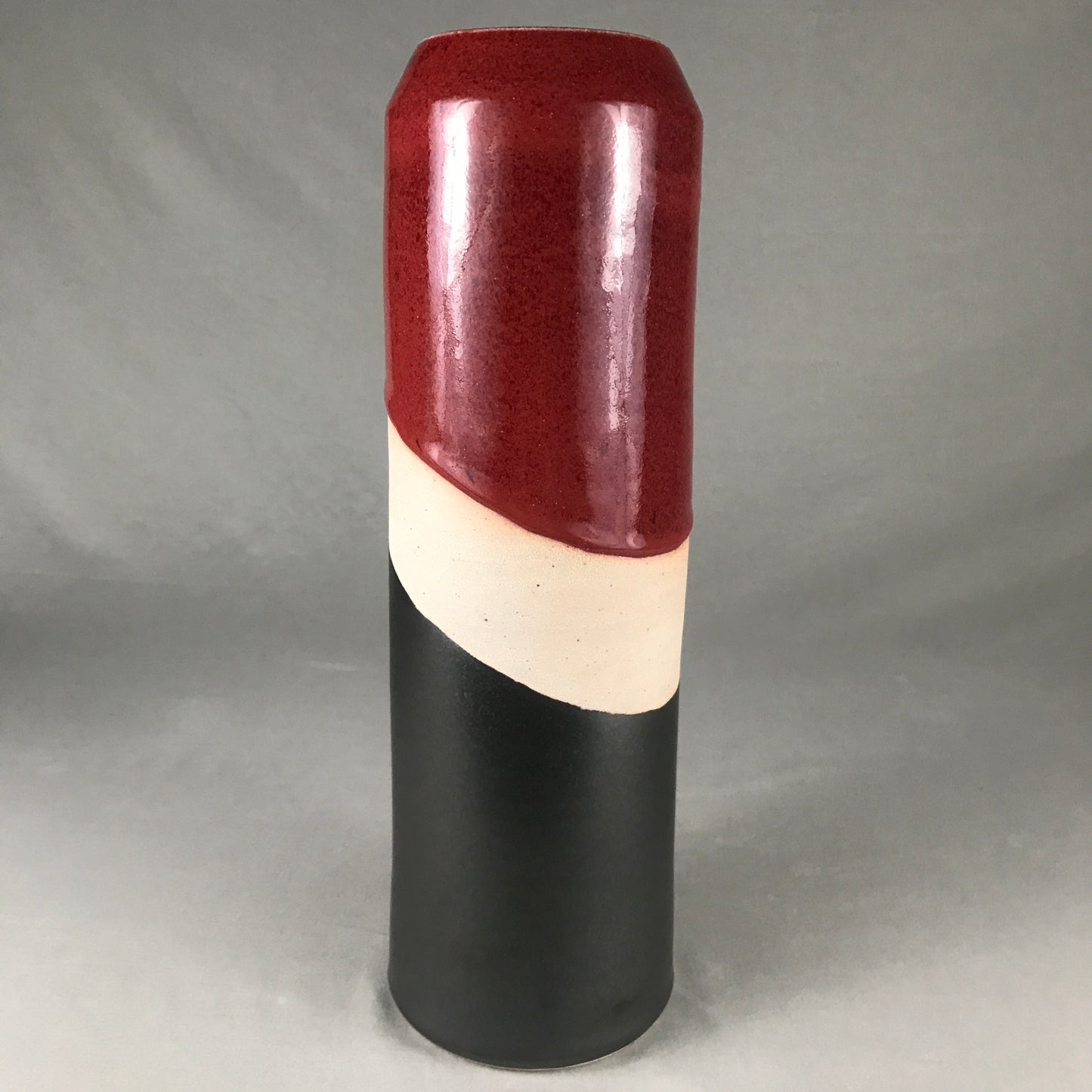 Tall Black & Red Vase II