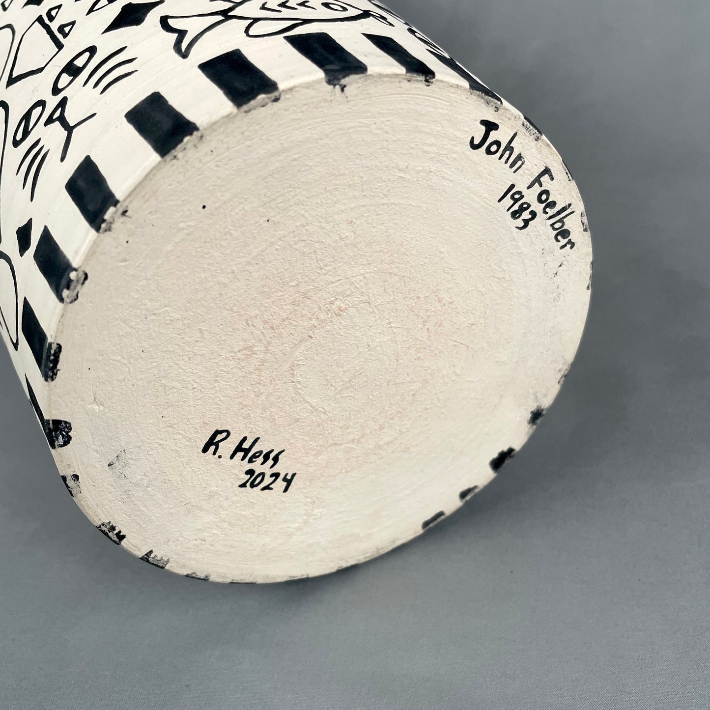 Magnificent Tall Cat-hieroglyph vessel