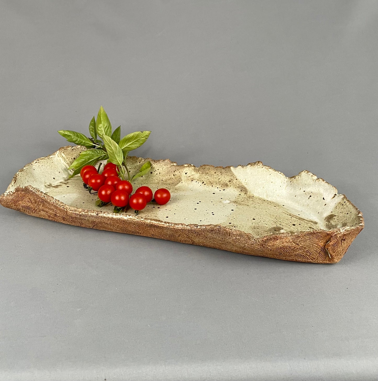 Rustic rectangular serving platter