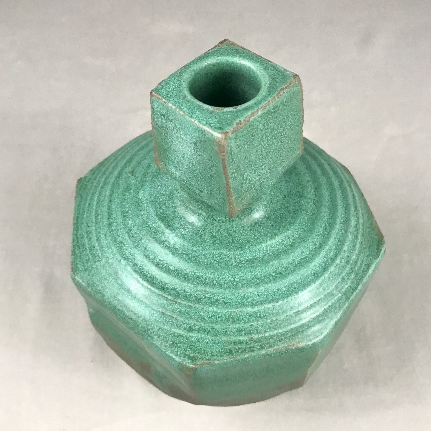 Chunky Malachite Green Vase