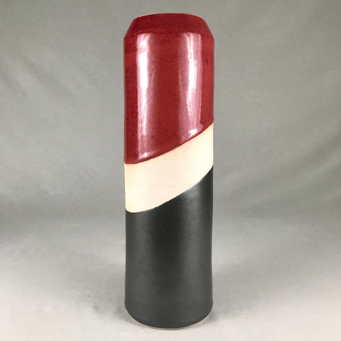 Tall Black & Red Vase II